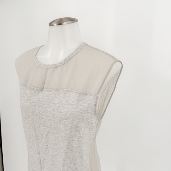Helmut Lang Gray Sleeveless Blouse with Rounded Neckline - Picture 2 of 5